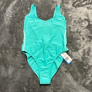 Adidas Originals NWT Prism Mint Trefoil Classic Logo One-Piece Swimsuit Sz.12‎
